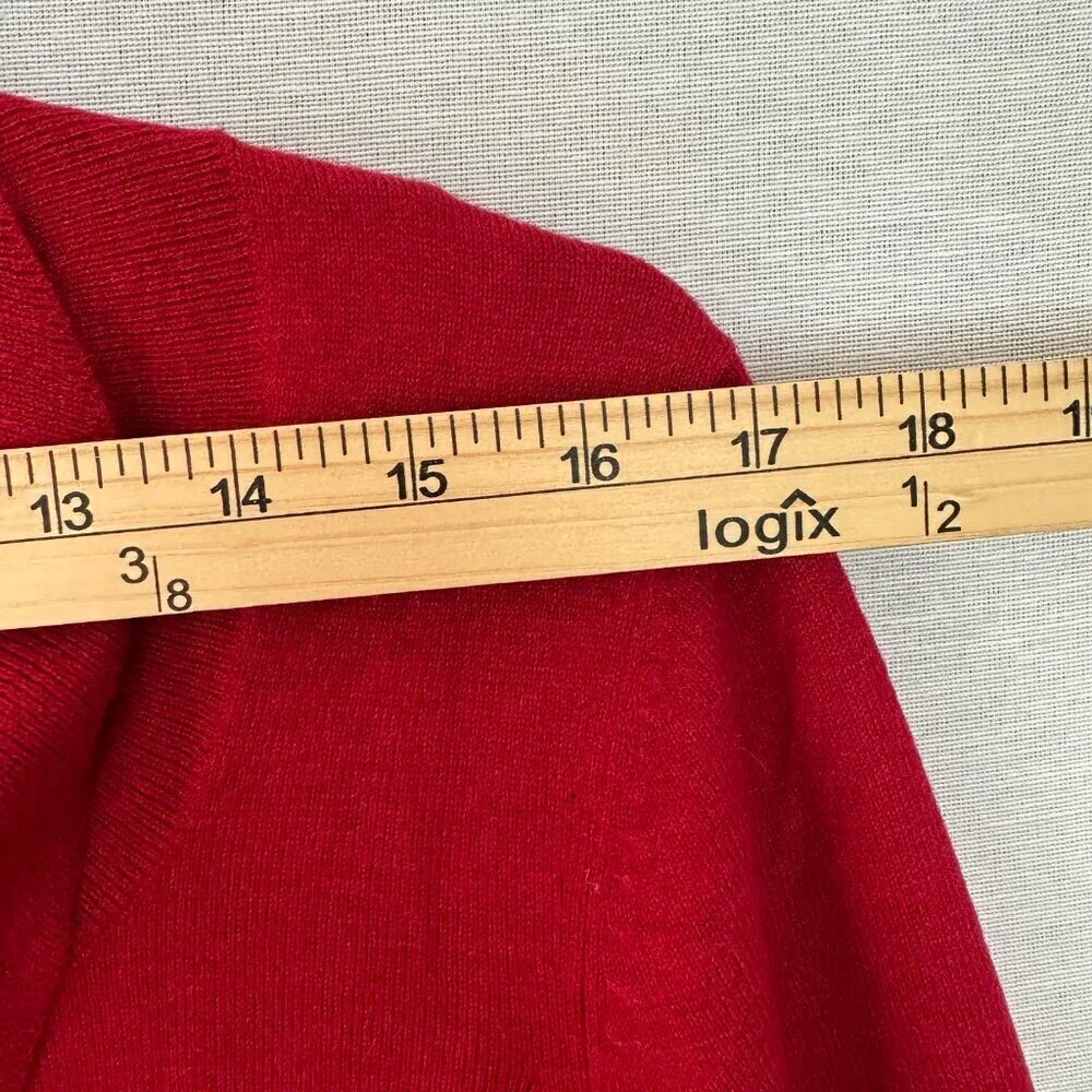 JOSEPHINE CHAUS WOMEN'S RED COWL NECK PULLOVER SWEATER SIZE L (LARGE)